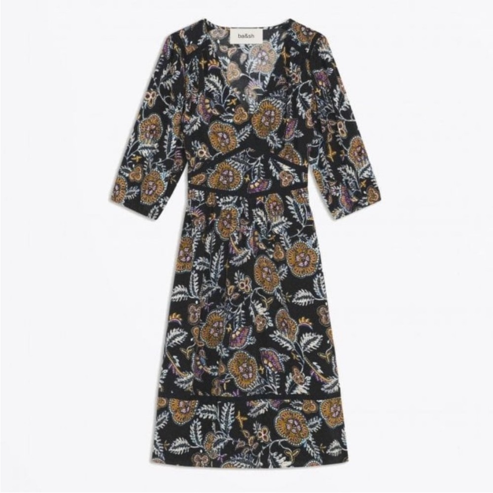 Ba&sh Vienne Midi Dress Size S